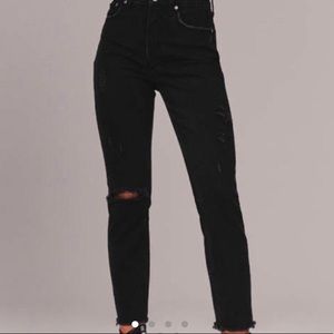 Abercrombie high rise mom jeans